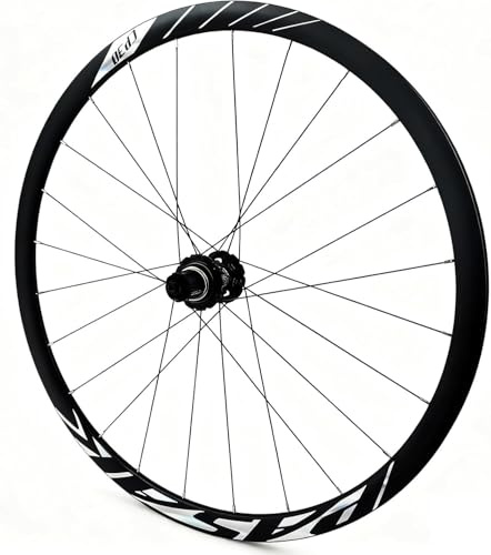 700C racercykel framhjul aluminiumlegering dubbla vägghjul skivbroms snabbkoppling bakhjul 24-håls nav för 8/9/10/11/12 hastighet kassett svart, bakhjul