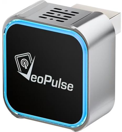 VeoPulse C-Pro USB-A Adaptateur CarPlay & Android Auto sans Fil – pour Voitures équipées du système Filaire – Mémoire Double, idéal pour Les Couples – Boîtier en Zinc Anti-surchauffe – Dongle 2-en-1