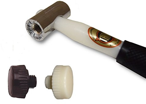 Thor 710 Nylon Faced Window Glazing Hammer/Mallet with Hard White & Tough Brown Head