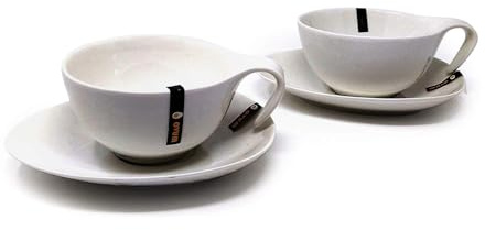 Franquihogar Frühstückset: 2 Ovum Jumbo Tassen mit Untertassen