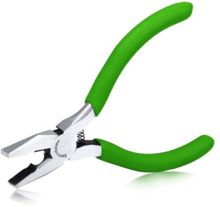 SPEEDWOX Mini Lineman's Pliers with Wire Cutter 4-1/2 Inches Multi Use Combination Plier Thin Small Side Cutters Serrated Jaw Micro Linesman Pliers Precision Fine Jewelry Making Pliers Beading Hobby