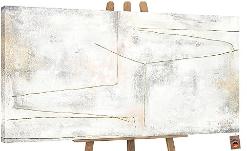 YS Cuadros pintados a mano abstractos Cinta de oro Art Cuadros para salon al oleo | pintura de arte pintada a mano 100x50 cm