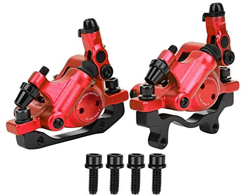 Demeras Fahrradbremssattel HB-100 Mountainbike Line Hydraulische Scheibenbremssätze ziehen Öldruck Scheibenbremsen Werkzeugsättel(rot)