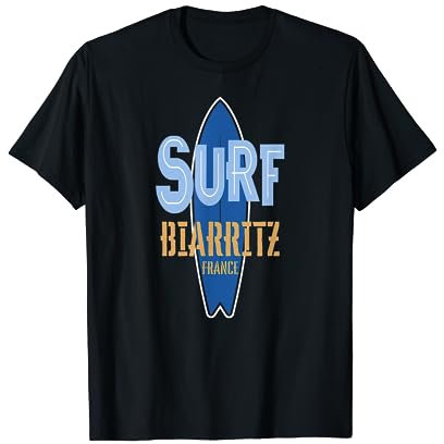 Surf Biarritz, Surfen Biarritz in Frankreich, Surfbrett T-Shirt