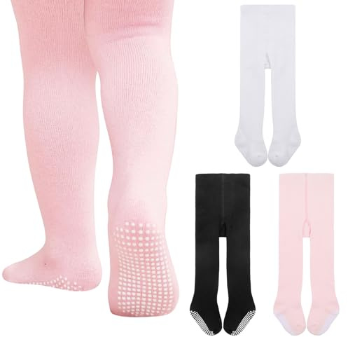 Durio Strumpfhose Baby Baumwolle Kinderstrumpfhose Mit Stopper Anti-Rutsch Dünne Strümpfe Leggings