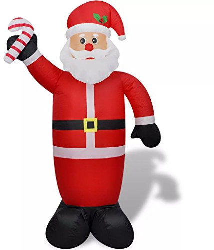 Gecheer Weihnachtsmann Aufblasbar LED Weihnachten Beleuchtet Weihnachtsfigur Weihnachtsdeko Figur Winter Deko 240 cm