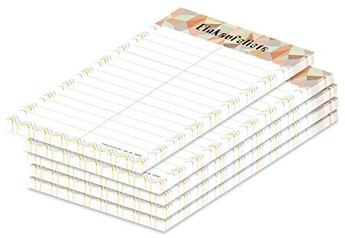 PRICARO Einkaufsliste Zigzag, magnetisch, A6, 50 Blatt, 5 Stück