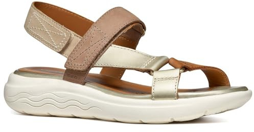 Geox D Spherica Ec5w A, Sandalias Deportivas Mujer, Arena Lt Gold, 38 EU