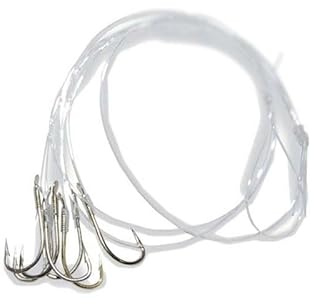 Mazzetto per Cefali 8 Ami – Terminale da Pesca Montato in Nylon Alta Resistenza, Ideale per Cefali con Pastella o Sarda – Pronto all’Uso per Pesca da Molo e Porto (HOOK #7 EU)