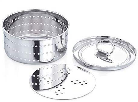 Crommie Stainless Steel Round Shape Paneer/Tofu/Cheese Maker Mould Machine Hard Presse Mold KIt For Paneer/Cheese Making (500ml)