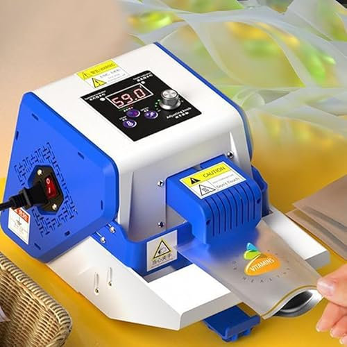 TAHALI Macchina termosigillatrice, Macchina Automatica per sigillare plastica, Controllo della Temperatura della sigillatrice a rulli continui, sigillatrice per Sacchetti per Biscotti,A-220V