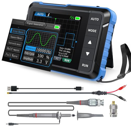 FNIRSI DSO153 2 in 1 Handheld Oscilloscope/DDS Signal Generator, Automotive Portable Digital Oscilloscope with 2.8 TFT 1MHz Bandwidth, 5MS/s Sampling Rate, Function