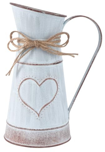 ULDIGI Heart Shaped Flower Vase Holder for Rustic Home Decor Vintage Table Centerpiece for Bouquets and Floral Arrangements Elegant Plant Pot for Weddings and Parties