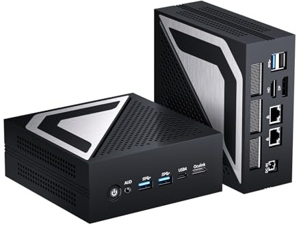 Thdeukoty Mini PC AI, AMD Ryzen 9 8945HS 8 cœurs/14 cœurs jusqu'à 5,2 GHz, Ordinateur de Bureau Windows 11 Pro, 64 Go de RAM DDR5 5600 MHz/1 to de SSD NVME M.2/HDMI/Type-C/Wi-FI 6E/BT 5.3/VESA