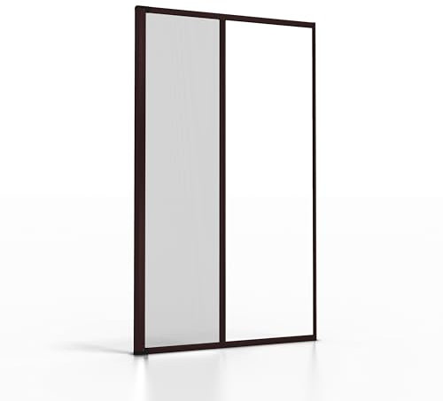 AEFFE Zanzariera a Rullo per Porta Finestra Alluminio 150x250cm, Diversi colori, Riducibile, Avvolgibile per Porte, Finestre, Balconi, Terrazzi (Rovere)