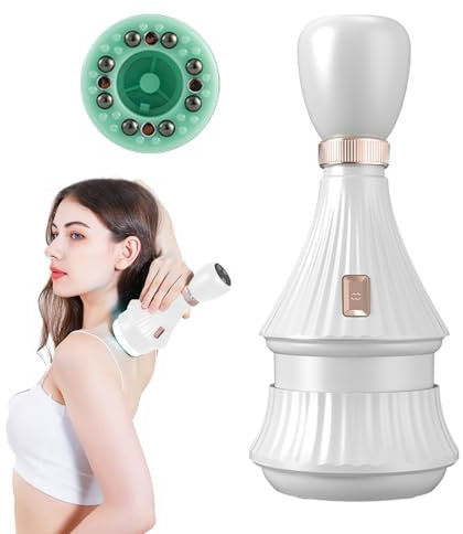 Terapia Electrónica de Ventosa, Herramienta de Terapia de Ventosas Eléctrica de Mano de 12 Engranajes Masajeador Eléctrico con Ventosa Vacío Ventosas Masajeador de Celulitis