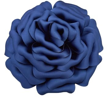 160mm Rosa Flor De Satén De Seda Delicada Grandes Pines Extra Anchas Solapa De Tela Broche Para Mujer Fiesta De Boda Banquete Vestido Traje Ropa Accesorios, grand, Metal