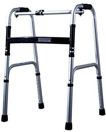 Gehgestell, Faltbare Gehhilfen, leichtes Aluminium-Rollgestell, höhenverstellbar, mit 2 Rädern, Duschsitz für die Mobilität älterer Menschen, Rollator Safehappy (PU-Sitz)