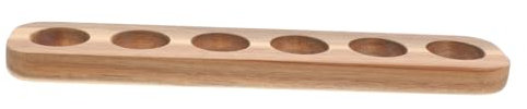 Didiseaon Plateau à Œufs En Bois D’acacia 6 Cases Porte-œufs Pratique Pour Rangement Et Cuisson Support Antichoc Pour Œufs De Poule Maison Cuisine Naturel Solide