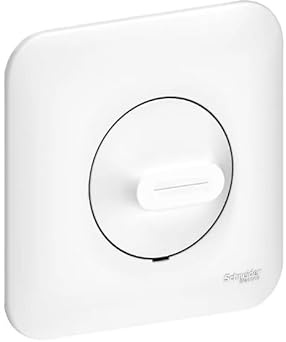 Schneider Electric - Variateur rotatif encastré universel multi source (LED) 4-400W 2 fils complet avec plaque fixation vis/griffes série OVALIS