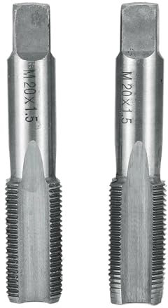 1 Paar M12/M14/M16 18MM M20 Metrisches Gewindebohrer 1,5mm Steigung HSS Rechtshänder Handwerkzeuge for Metallbearbeitungszubehör(M20x1.5mm)