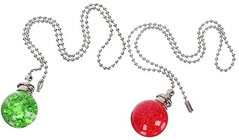 HOMSFOU 2piezas Cadenas De Tracción Para Ventiladores De Techo Extensores Bola De Cristal Decoración Hogar