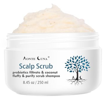 Scalp Scrub, Dry itchy Scalp & Dandruff Treatment, Scalp Exfoliator, Deep Cleans, Gentle Formula,Clarifying Shampoo. 8.45 oz