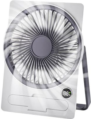 Generisch Mini ventilateur rechargeable par USB, portable, à suspendre et à poser sur pied, pour bureau, cuisine, chambre à coucher