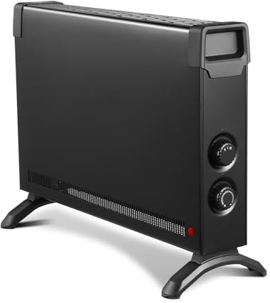 Kucreiheat Convection Panel Heater, 1500W Freestanding Portable Space Heater Quick Heat Distribution, Thermostat Adjust Room Heaters for Indoor Use, Overheat & Tip-Over Protection, Quiet, Black