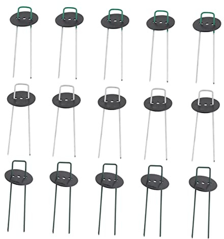 GALPADA Set de Piquets de U Galvanisés Clous Robustes Lot de 30 pour Fixation de Membrane et Bâches en Usage Jardin pour Gazon Artificiel et Aménagement Paysager