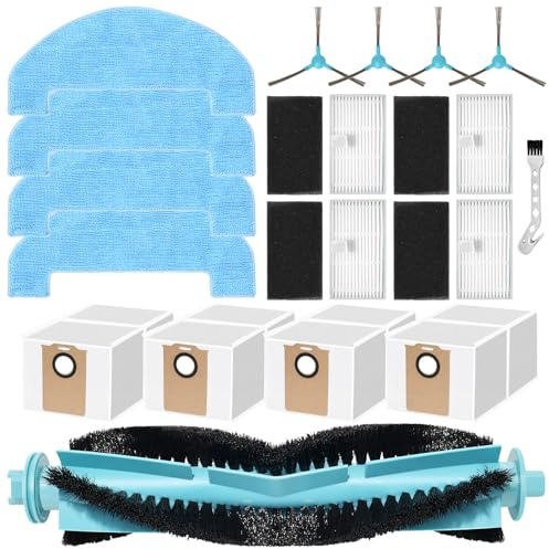 KiimSin Replacement Parts for Proscenic Q8 Max, for Mova E20 Plus, for MONSGA MS1 Max, for Liectroux M70 Pro Robot Vacuum Cleaner Accessories, Main Brush, Wipes, Dust Bags, Filters, Side Brushes