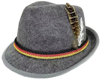 Trachtenhut Herren damen oktoberfest hut, Bayerischer Hut, Kopfbedeckung, Mütze, Volksfest, Mottoparty, Karneval, Jägerhut