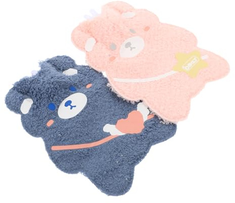 VALICLUD 2pcs Portable Hand Warmer Water Injection Hot Water Bag Winter Warmer Soft Plush Cover Convenient for Students and Outdoor Use Random Color