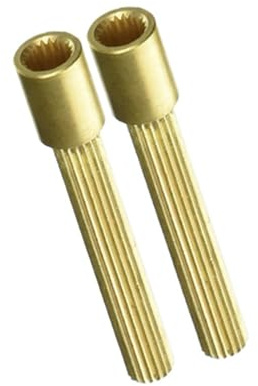 BE-TOOL 4cm/1.57in 2Pack Copper Faucet Handle Valve Core Connector Bathroom | faucet stem assembly, shower handle stem extension tub, not easy to rust, 20-tooth precision, leak-proof, for shower rooms