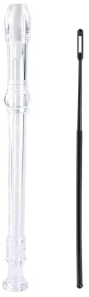 Blockflöjt 8 Hål G Nyckel Plast Musikinstrument Blockflöjt Nybörjarflöjt Träblåsinstrument(Transparent Flute)