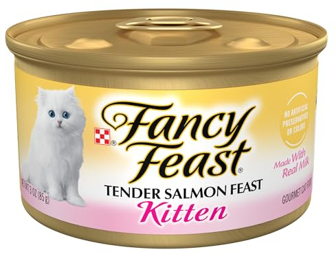 Purina Fancy Feast Kitten Tender Salmon Feast Wet Kitten Food - (Pack of 24) 3 Oz. Cans