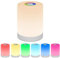 Luz De Nocturna LED, Lámpara De Mesa De Noche Inteligente, USB Recargable Diseño De Control Táctil Portátil Cambio De Color RGB Para Niños Habitación Cámping (Blanco Cálido)