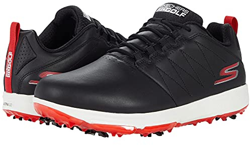 Skechers Herr Pro 4 Legacy golfskor - Vit/Marinblå - UK, Svart, rött, 40 EU