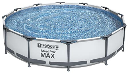 Bestway® Steel Pro MAX™ Pool-Set mit Filterpumpe Ø 366 x 76 cm, grau, rund