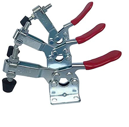 Morsetti 1/2/3PCS GH-201B 90kg Morsetto a ginocchiera a sgancio rapido Morsetti orizzontali Morsetto manuale per impieghi gravosi Strumenti per la lavorazione del legno Ferro zincato Questa clip è u