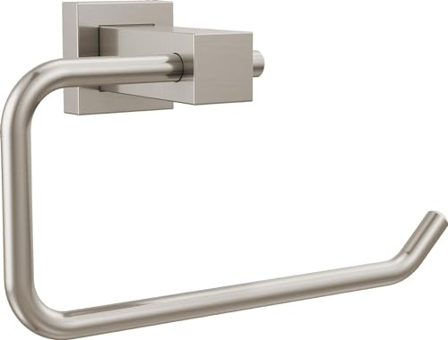 Delta Faucet Velum IAO20851-SS - Porta carta igienica da parete, in nichel spazzolato, porta fazzoletti, in acciaio inox