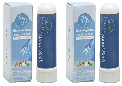 Aromatherapie-Inhalator, ätherische Öle, tragbarer Stick, steigert den Fokus, verbessert Ihre Atmung und lindert Schmerzen, biologisch, 2er-Pack
