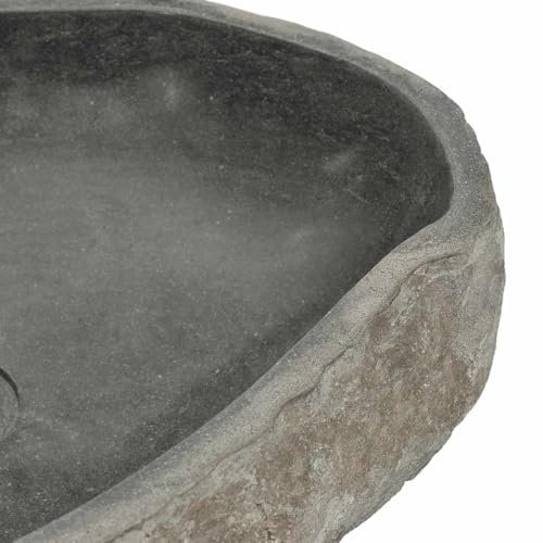 Ailgely Waschbecken Waschbecken Oval 45-53 cm, Flussstein Aufsatzwaschbecken Waschschale Waschtisch Handwaschbecken Bad Waschplatz Badezimmer