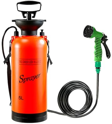 Tragbare Dusche für Camping, Drucksprüher mit 7 Sprühmodi, multifunktionaler Badsprüher Dusche mit 3 m abnehmbarem Schlauch und um 360 Grad drehbarem Duschkopf, Auto-LKW, Reinigung von Hunden