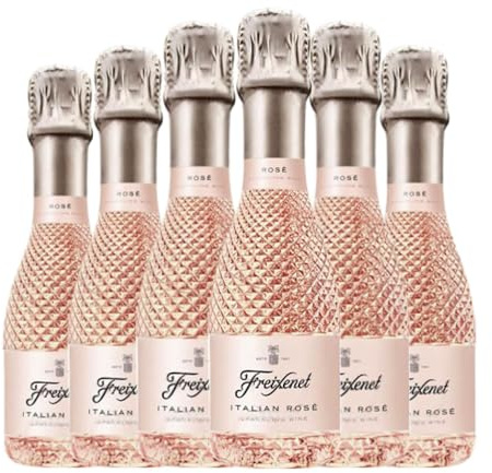 CavaFreixenetRose Italian Rosé Trocken Kleine Flasche 20 cl Rosé Sekt (Karton mit 6 Kleine Flasche von 20 cl)