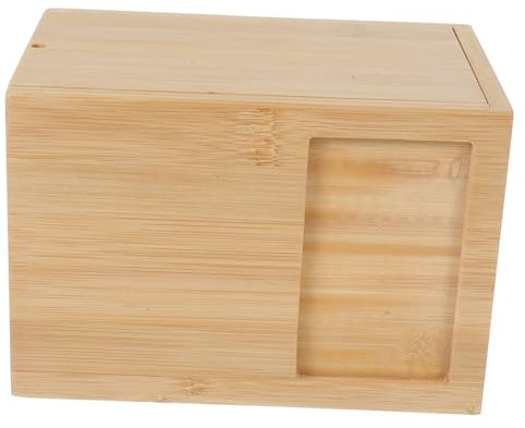 KITANDOVE Memorial Keepsake Haustierurne Aus Bambus Mit Fotorahmen Für Katzen Und Hunde Personalisierbare Gedenkbox Für Tierasche Und Erinnerungsfotos Elegantes Design Große Kapazität
