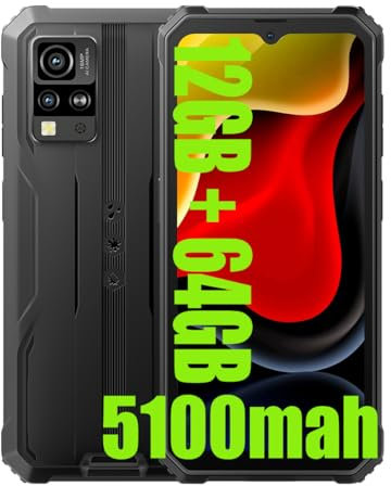 Blackview BV4800 SE Smartphone Rugged(2025) 12GB+64GB/1TB TF Cellulari, 6,56 HD+,16MP+8MP/Face ID/Vetro Corning/OTG/GPS/IP68 IP69K/FM/4G Dual SIM Telefono Indistruttibile (Nero)