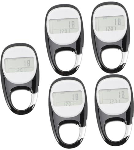 5 Pièces podomètre 3D Fitness Tracker Voyage Compteur de Pas podomètres podomètre pour Animaux de Compagnie Animal de Compagnie passomètre 3D Compteur de Marche Portable Abdos Kisangel