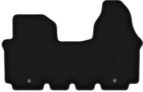 Wielganizator Velours Fußmatten passend für Renault Trafic II (2001-2014) | Qualität: Basic - Genaue Passform, rutschfeste Untregrund 1-teilig - Schwarz