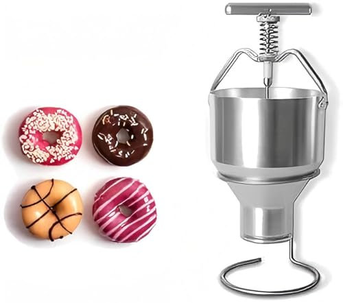 Donut Maker Dispenser with Stand, Manual Doughnut Maker DIY Batter Dispenser, Adjustable Size, 3L Capacity, Easy to Use